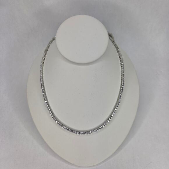 Marchesa Cubic Zirconia Tennis Collar Statement Necklace, 16" NEW - Picture 2 of 13